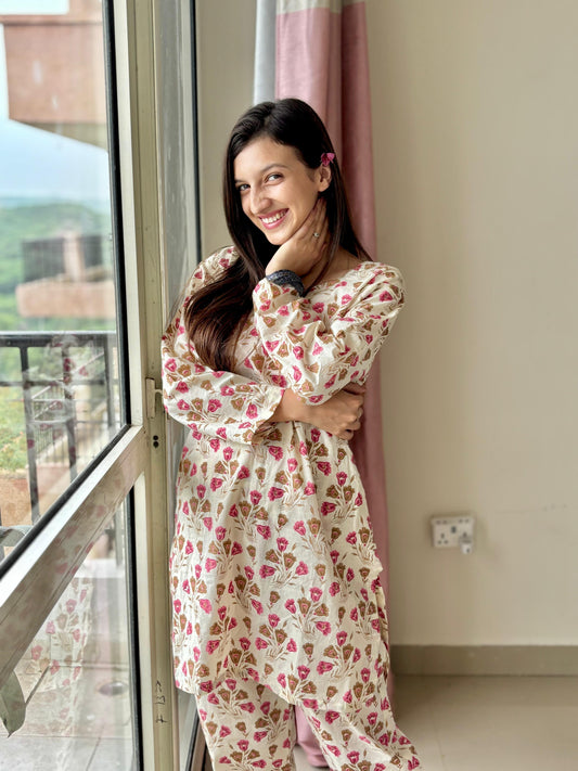 Tulip Trail Kurta Co-ord Set