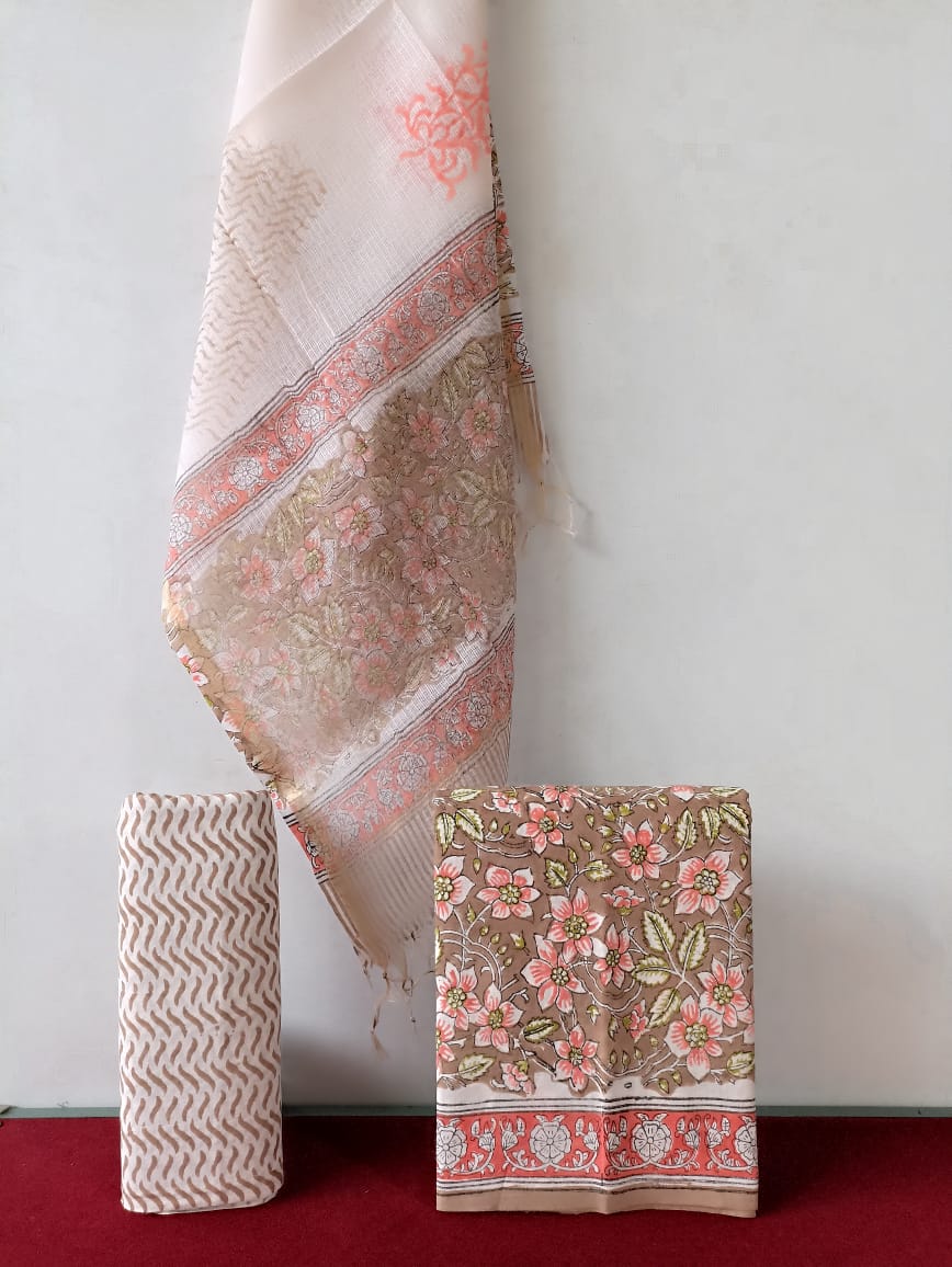 Cotton Suit with Kota Doria Dupatta (Option 22)