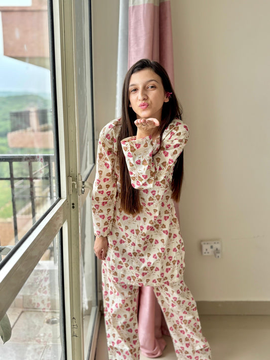 Tulip Trail Kurta Co-ord Set