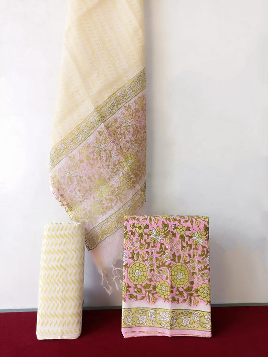 Cotton Suit with Kota Doria Dupatta (Option 14)