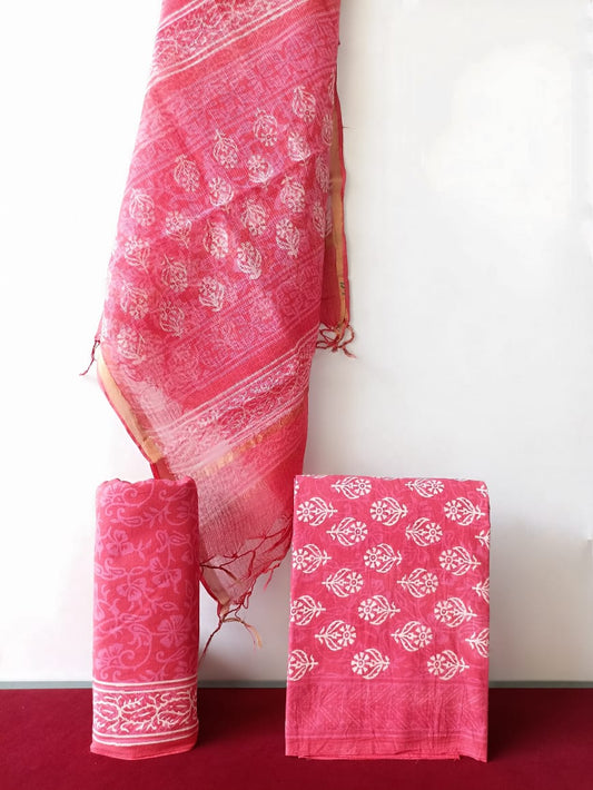Cotton Suit with Kota Doria Dupatta (Option 18)