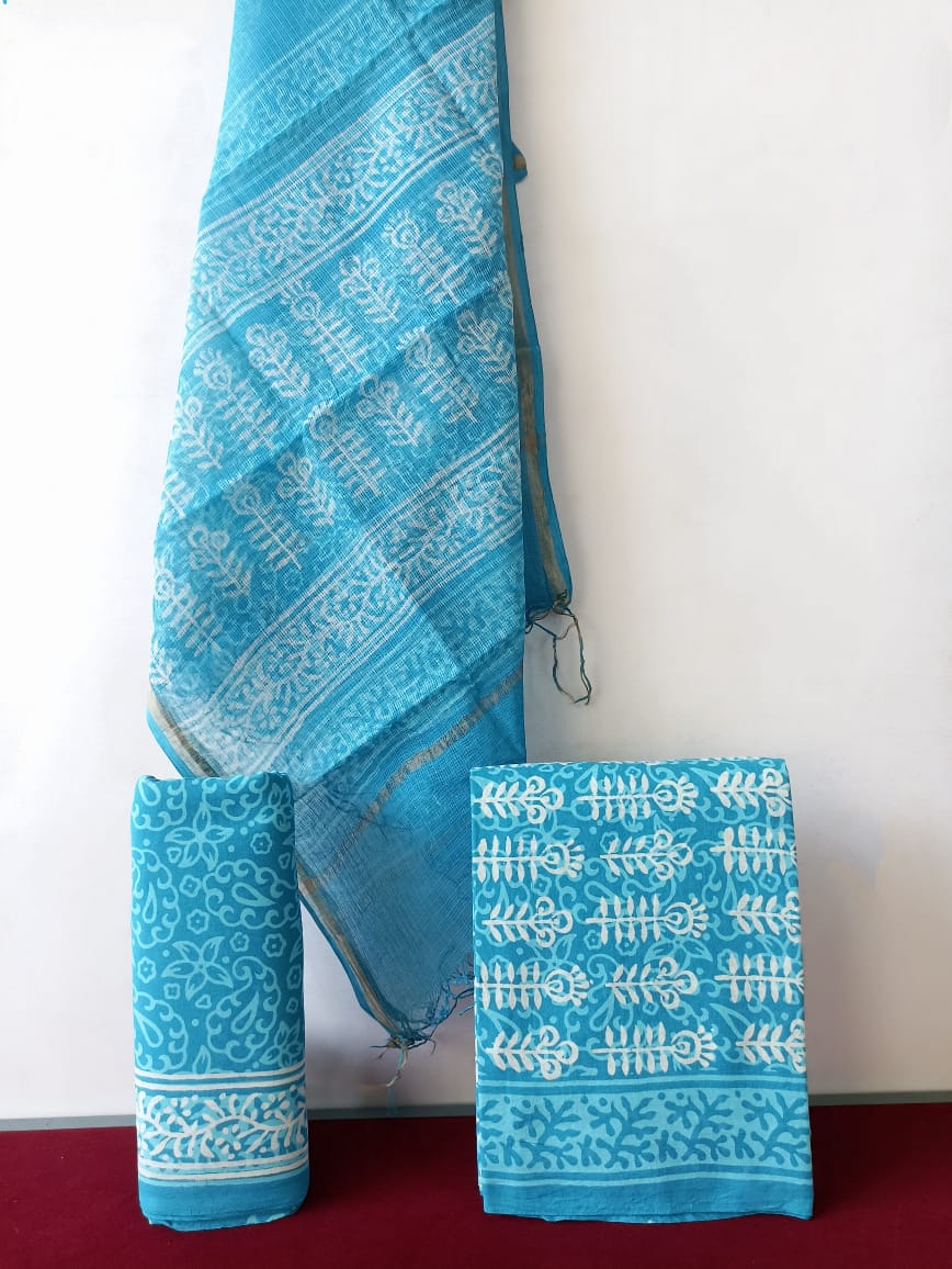 Cotton Suit with Kota Doria Dupatta (Option 19)