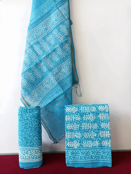 Cotton Suit with Kota Doria Dupatta (Option 19)
