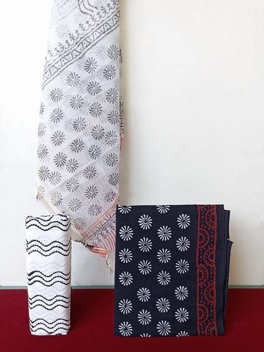 Cotton Suit with Kota Doria Dupatta (Option 2)