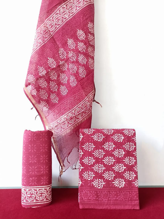 Cotton Suit with Kota Doria Dupatta (Option 20)