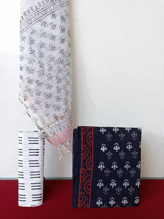 Cotton Suit with Kota Doria Dupatta (Option 4)