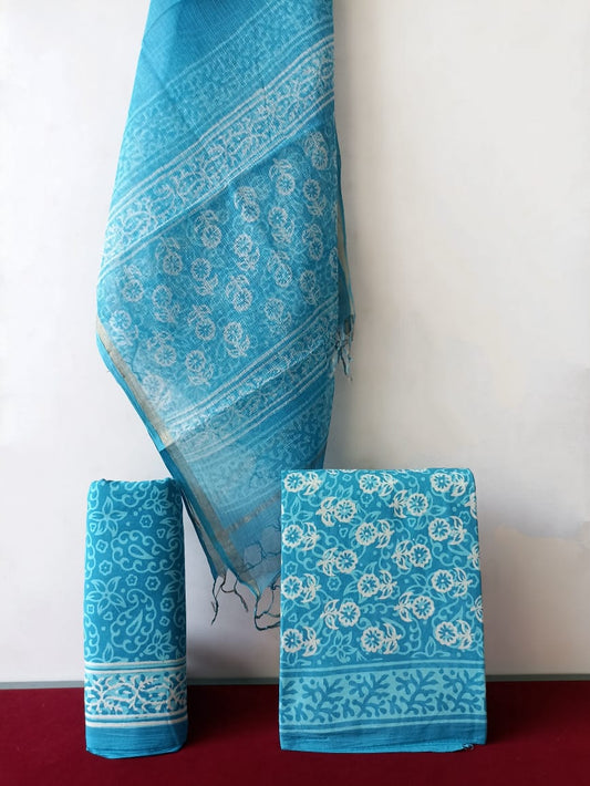 Cotton Suit with Kota Doria Dupatta (Option 9)